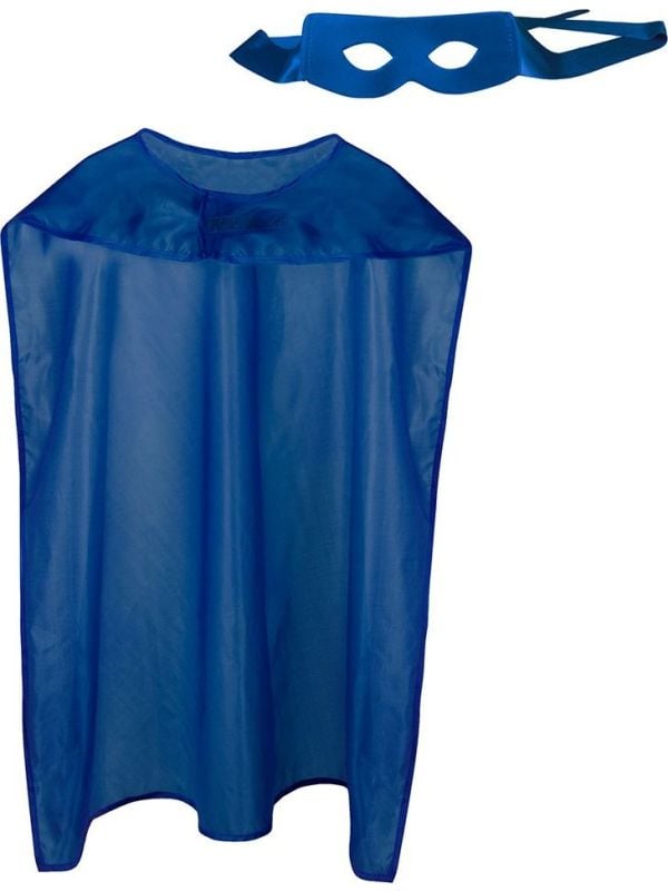 Mega Toby cape en masker blauw