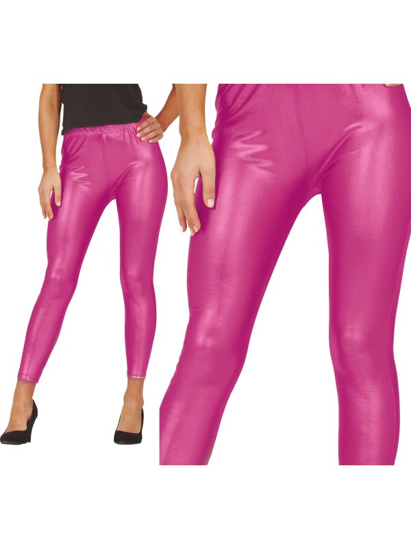Metallic fuchsia legging dames main product photo