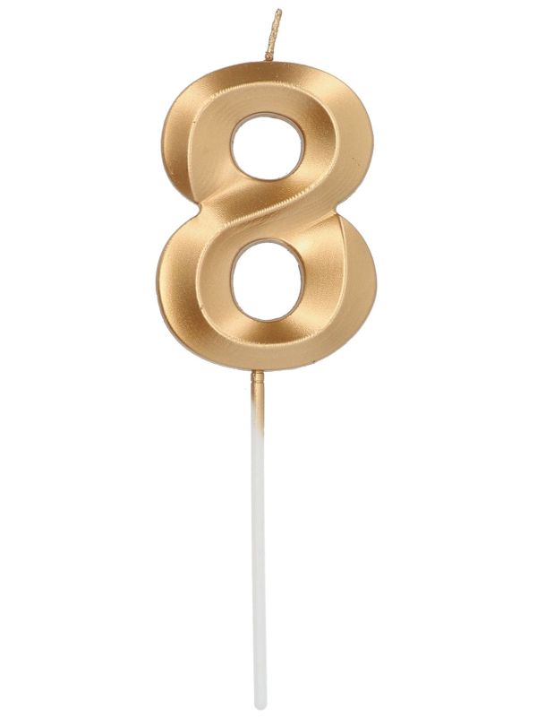 Metallic goud cijferkaars 8 main product photo