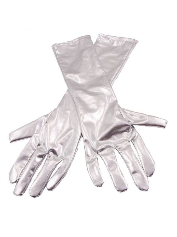 Metallic handschoenen zilver