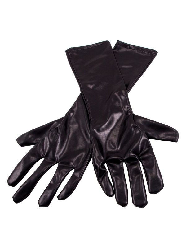 Metallic handschoenen zwart