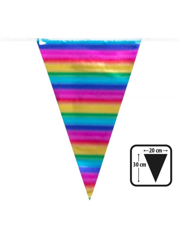 Metallic rainbow vlaggenlijn