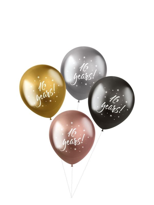 Metallic shimmer ballonnen 16 years