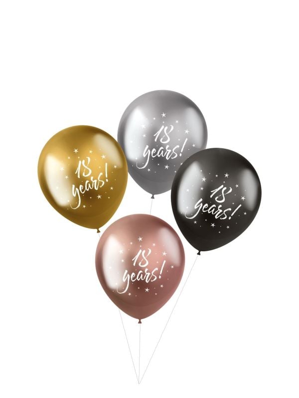 Metallic shimmer ballonnen 18 years