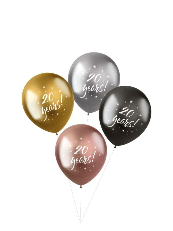 Metallic shimmer ballonnen 20 years