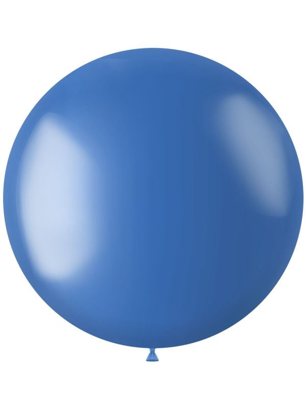 Metallic XL ballon blauw