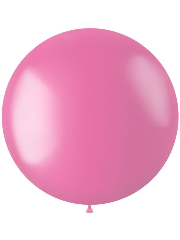 Metallic XL ballon bubblegum roze