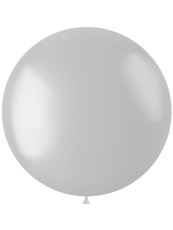 Metallic XL ballon parelwit