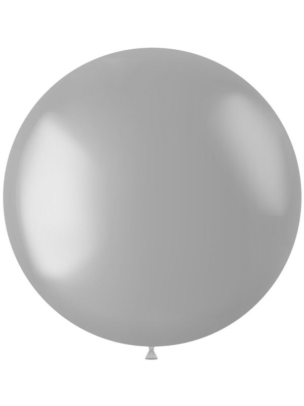 Metallic XL ballon zilver