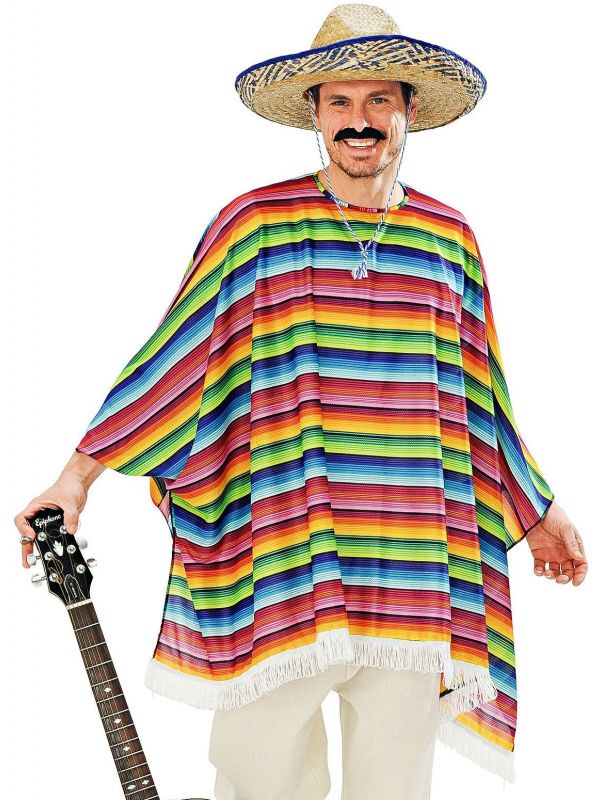 Mexicaanse poncho en sombrero