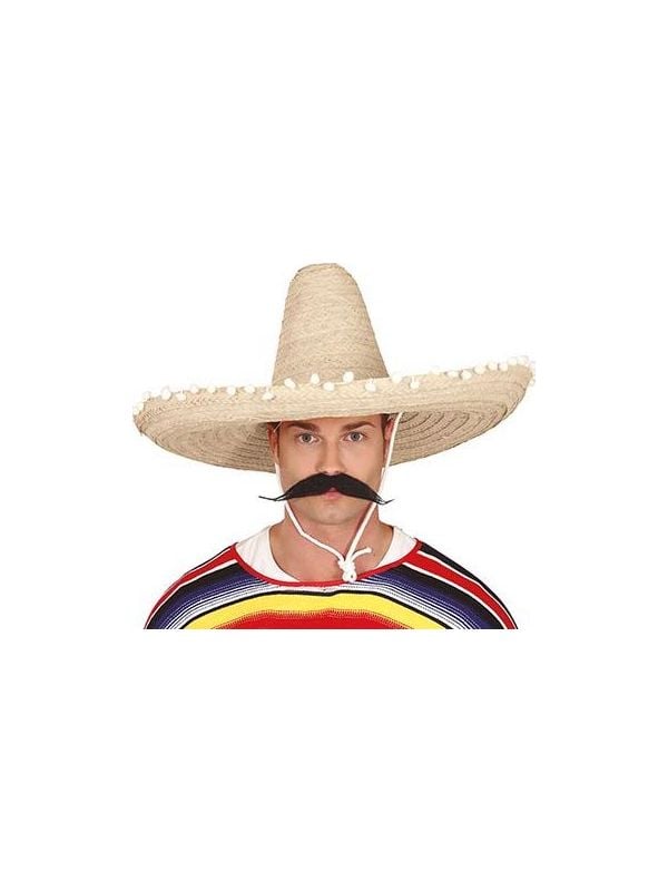 Mexicaanse sombrero XL beige