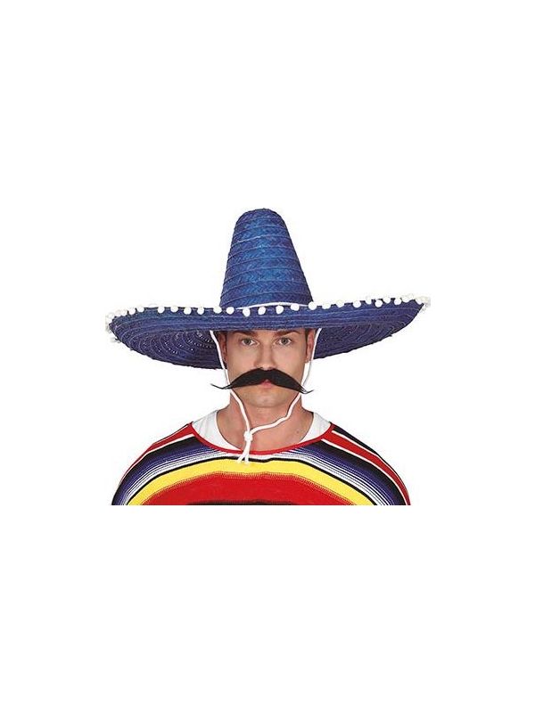 Mexicaanse sombrero XL blauw