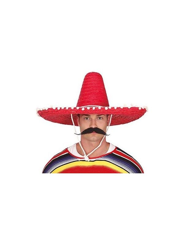 Mexicaanse sombrero XL rood