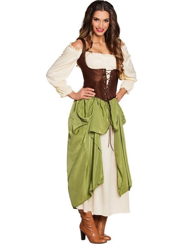 Middeleeuwse jurk boeren meisje