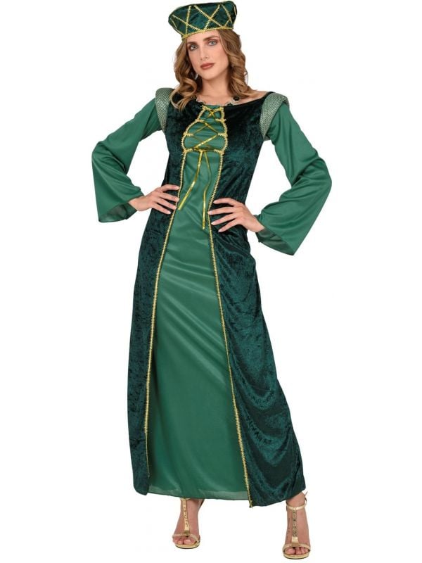 Middeleeuwse jurk groen