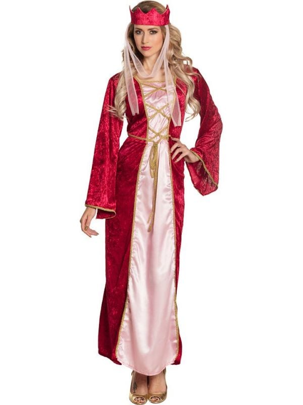 Middeleeuwse koningin jurk vrouw