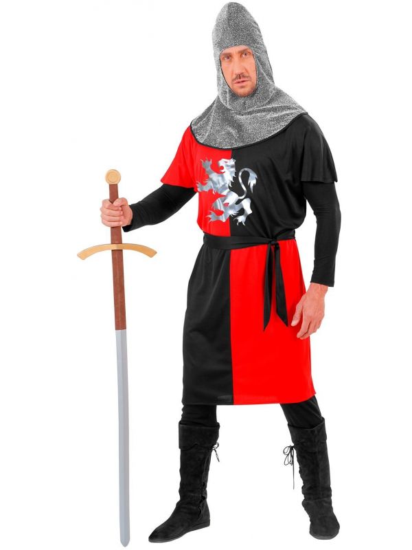 Middeleeuwse ridder kostuum heren rood