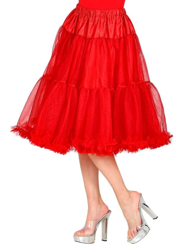 Midi tule rood petticoat