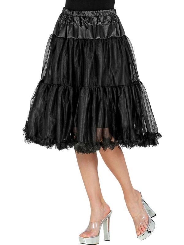 Midi tule zwart petticoat