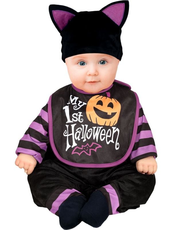 Mijn eerste halloween vleermuis outfit baby