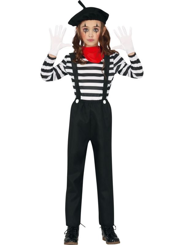 Mime speler outfit kind