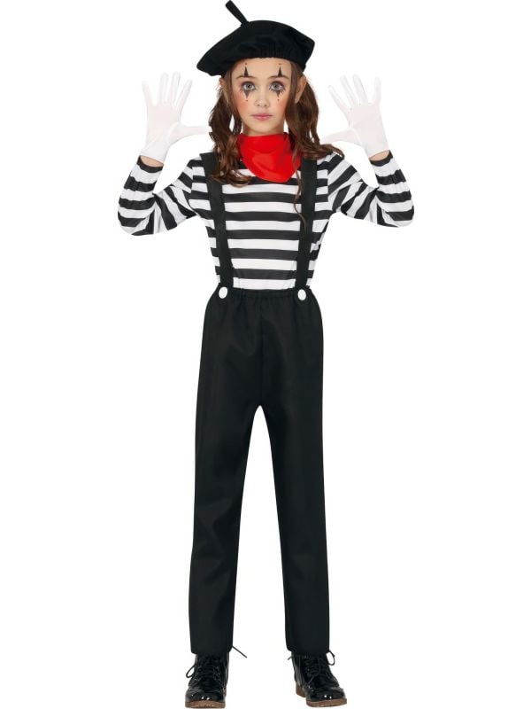 Mime speler outfit kind