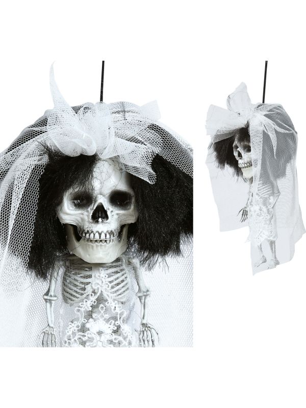 Mini hangdecoratie skelet bruid halloween main product photo
