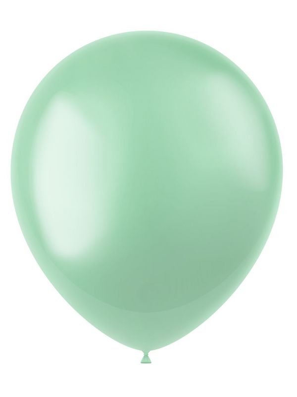 Minty groene metallic ballonnen 100 stuks