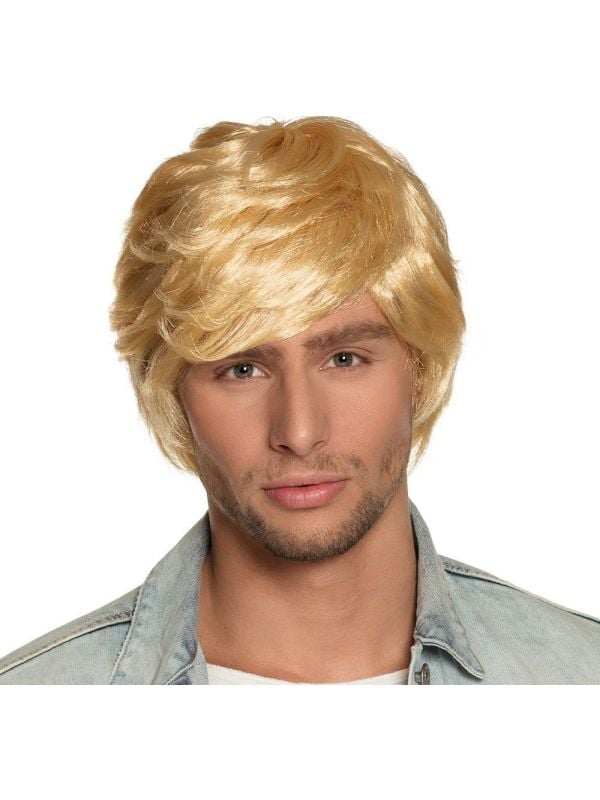 Moderne pruik heren blond