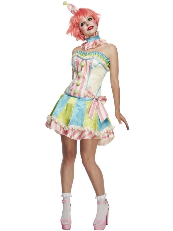 Multicolor clownspakje dames main product photo