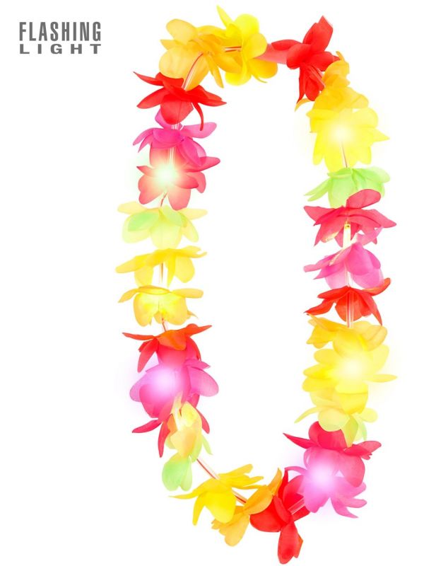 Multikleurige lichtgevende Hawaii slinger