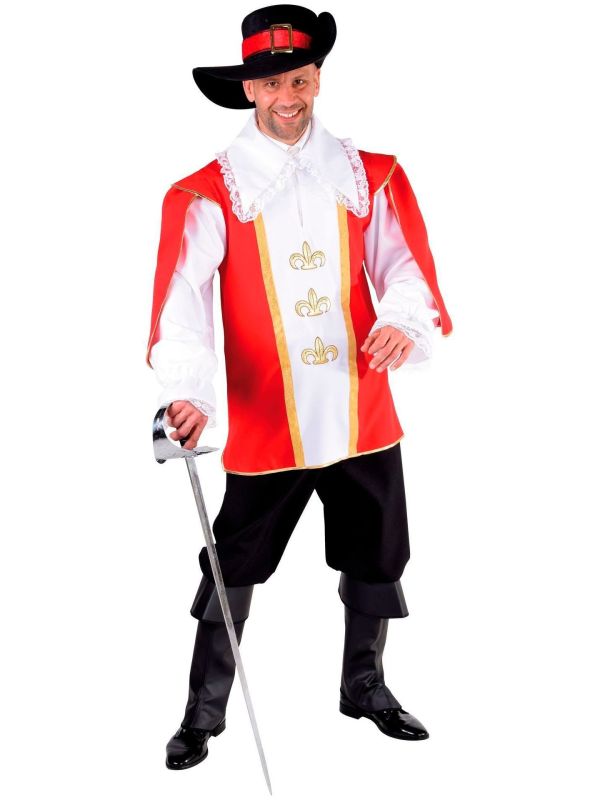 Musketier outfit rood mannen main product photo