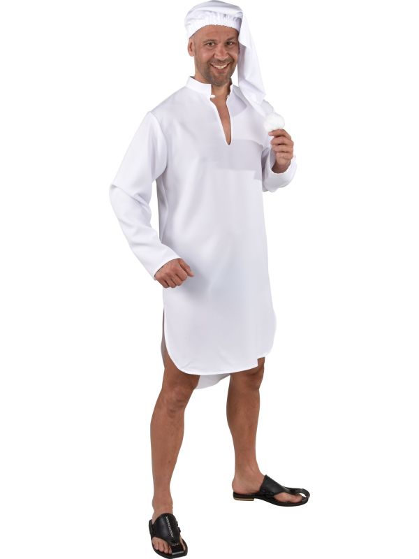Nachthemd met slaapmuts wit main product photo