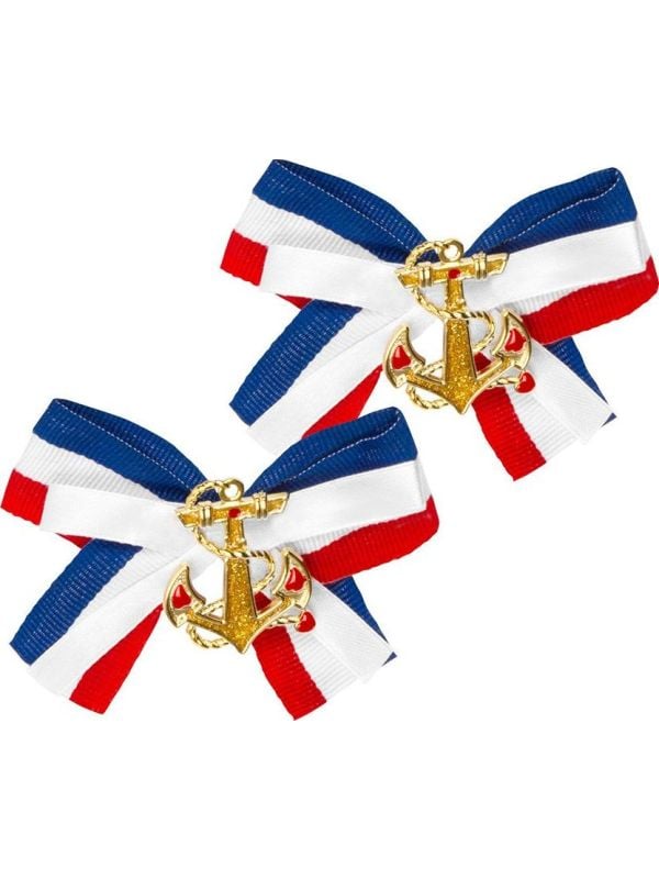 Navy haarclips met anker dames main product photo