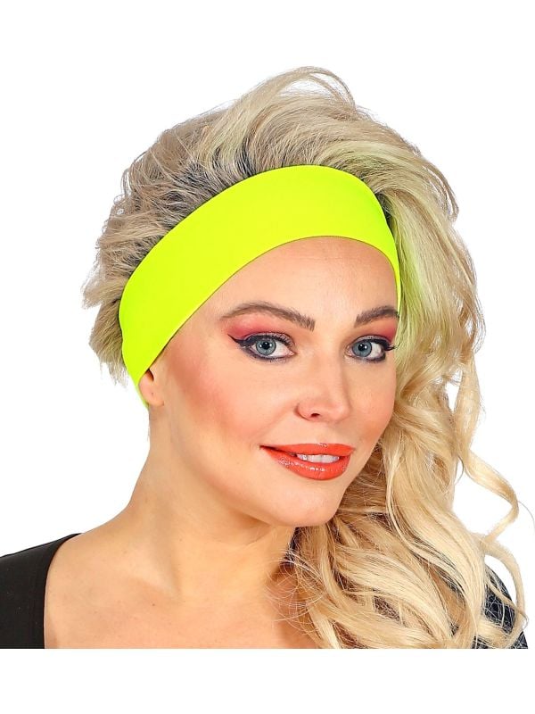 Neon gele 80s hoofdband