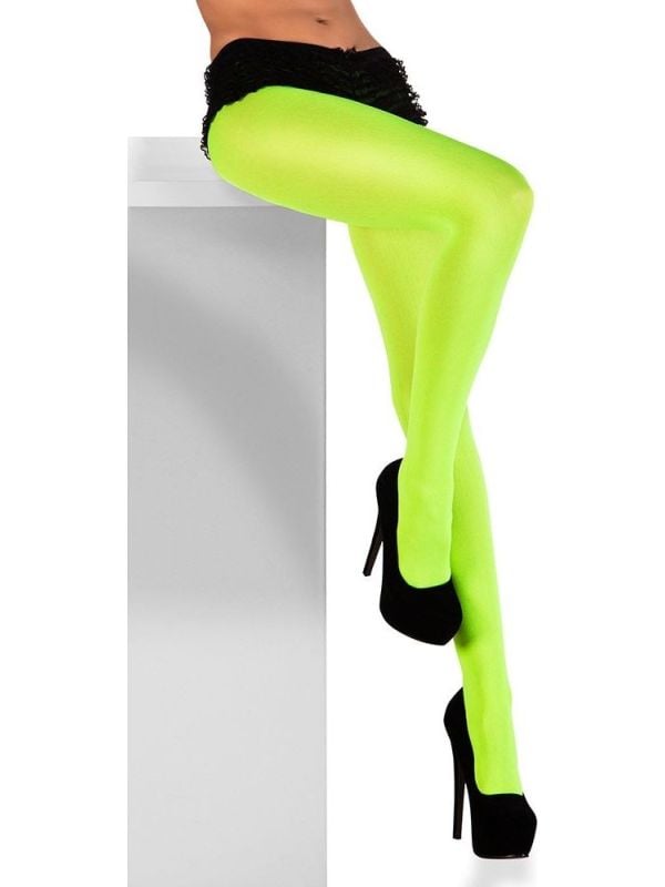 Neon groen panty opaque