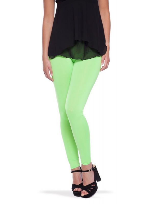 Neon groene foute party legging dames
