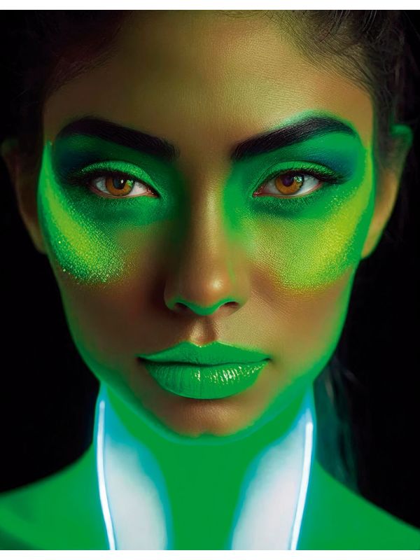 Neon make-up groen