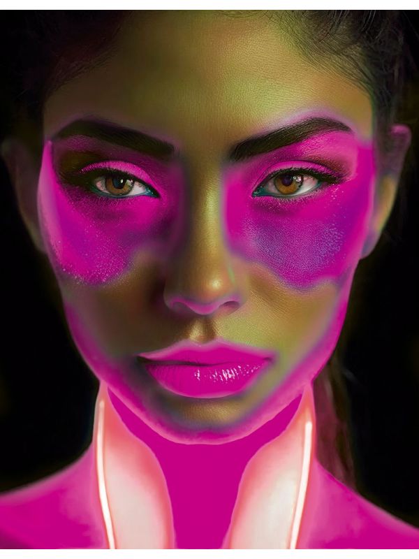 Neon make-up roze