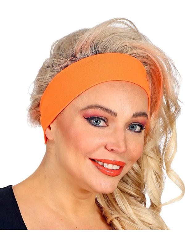 Neon oranje 80s hoofdband