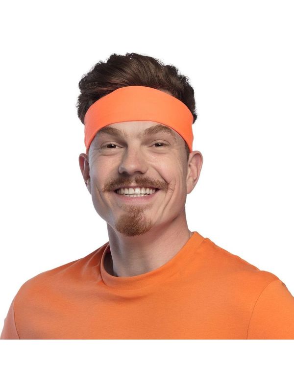 Neon oranje retro hoofdband main product photo