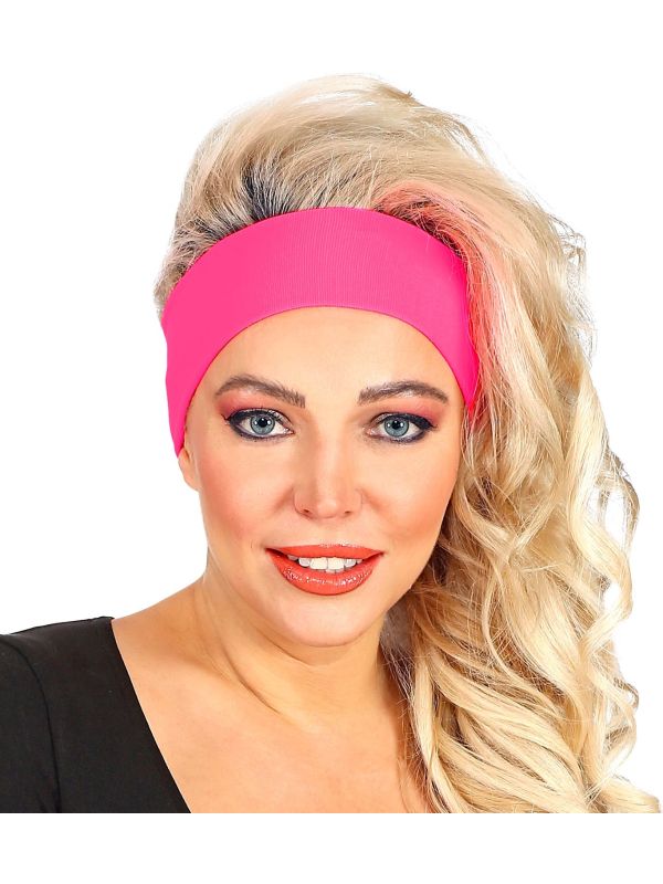 Neon roze 80s hoofdband