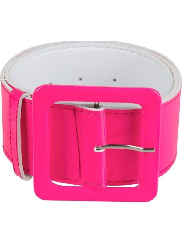 Neon roze riem glanzend