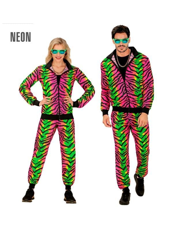 Neon trainingspak neon zebra gekleurd