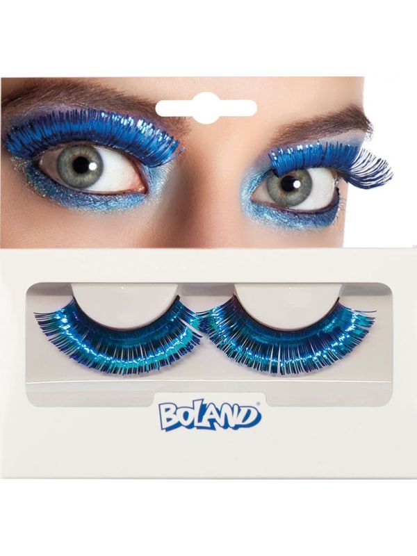 Nepwimpers metallic blauw