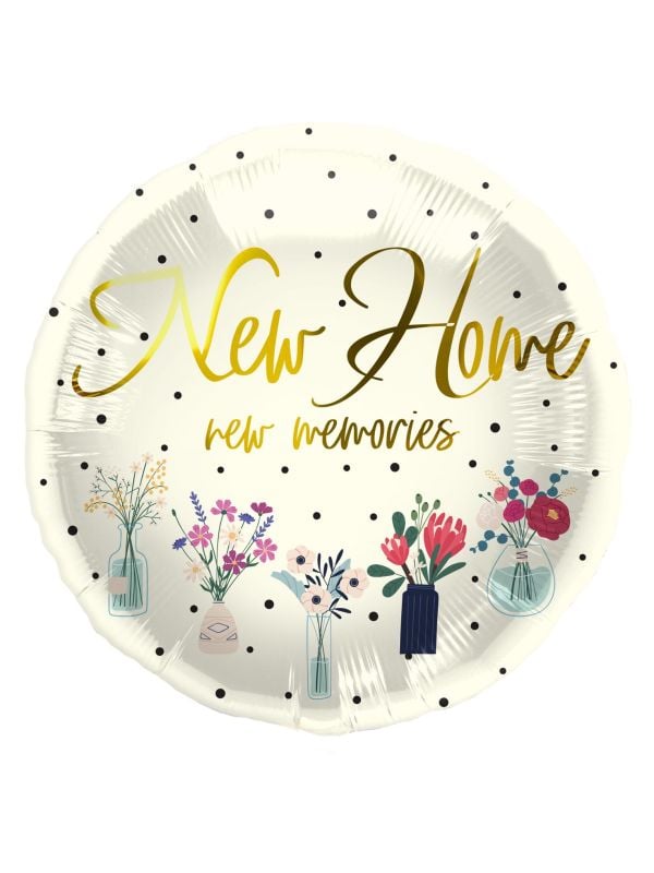 New home bloemen folieballon