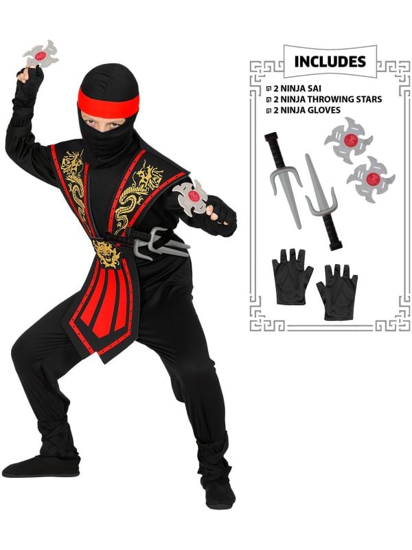 Ninja accessoire set rood