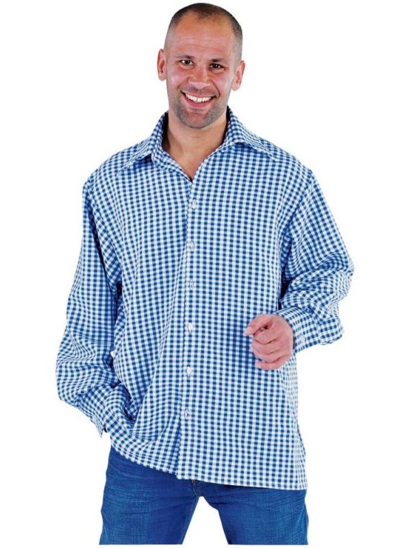 Oktoberfeest blouse heren blauw main product photo