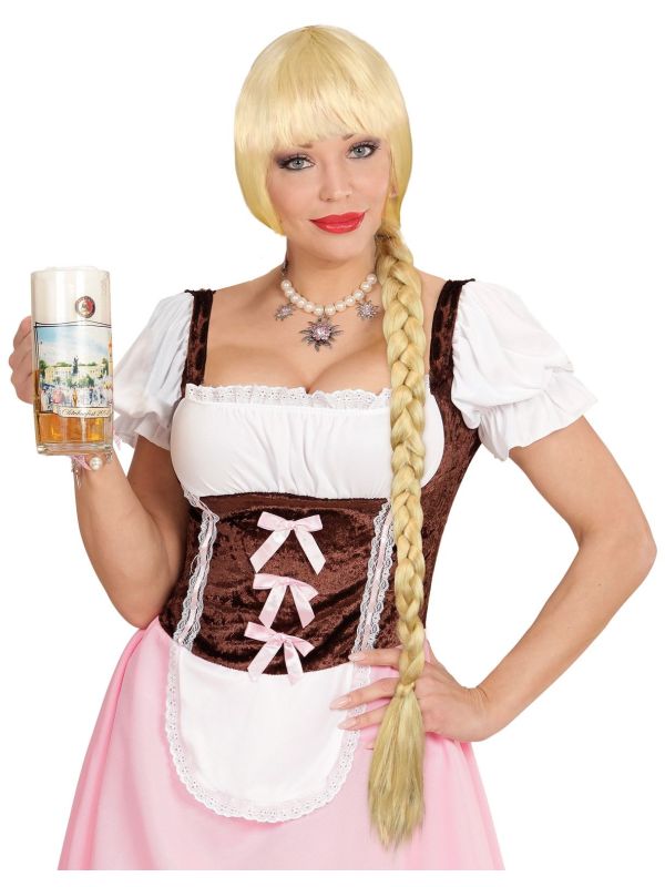 Oktoberfest pruik blond