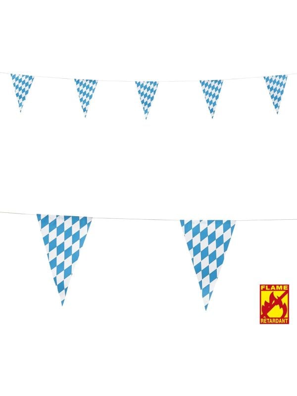 Oktoberfest vlaggetjes blauw wit